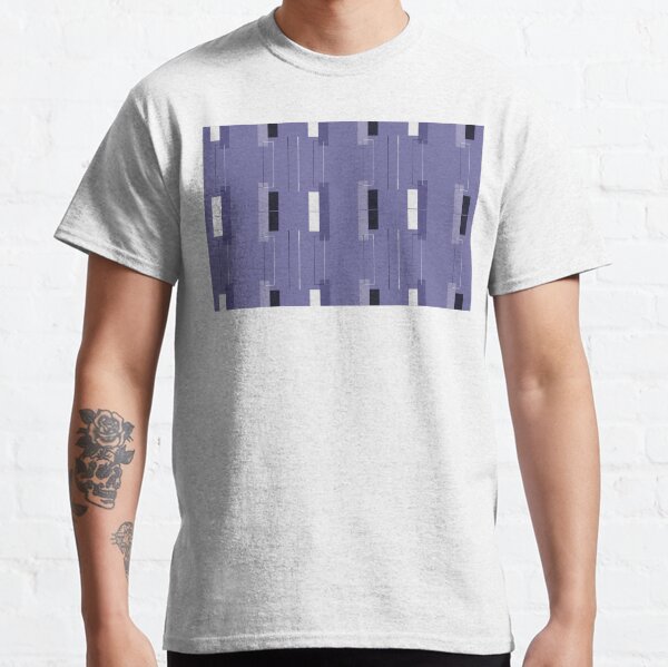 White Hairline with Purple Squares Classic T-Shirt