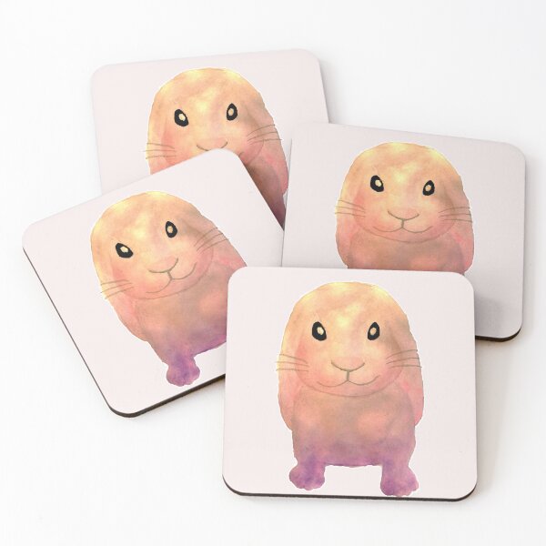 Item preview, Cute watercolor easter bunny pink purple orange yellow bunny very cute watercolour rabbit Cute Bunny Rabbit Loaf designed and sold by WatercolorFun.