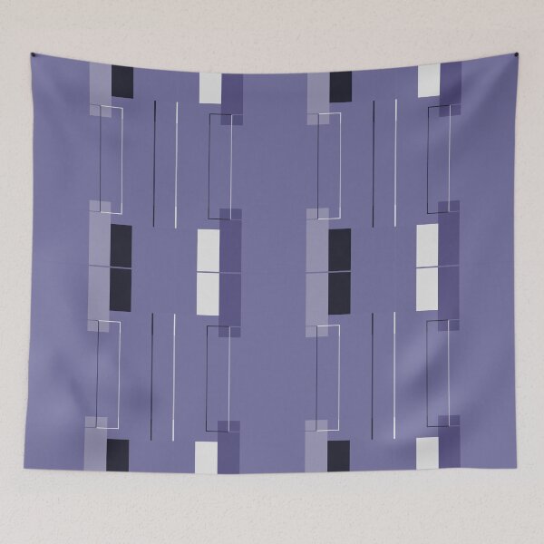 Item preview, White Hairline with Purple Squares designed and sold by Istvan Ocztos.