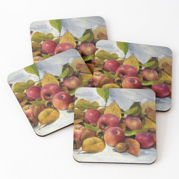 Item preview, Red apples and autumn leaves. Still life VI designed and sold by Kabira77.