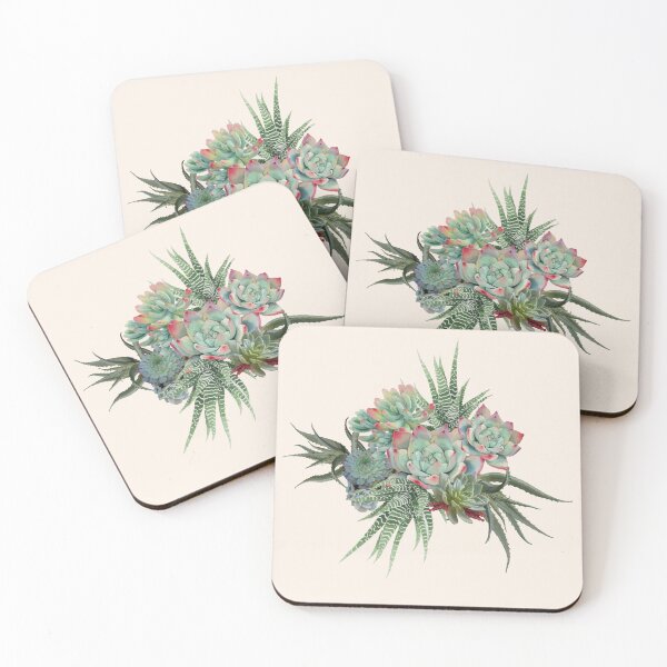 Item preview, Succulents composition with aloe cactus, watercolor, cool succulent plant drawing designed and sold by Collagedream.
