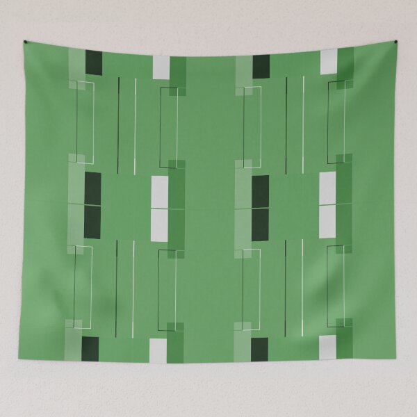 Item preview, White Hairline with Warm Green Squares designed and sold by Istvan Ocztos.