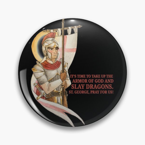 Item preview, St. George - "Slay Dragons" designed and sold by SaintlyStitches.