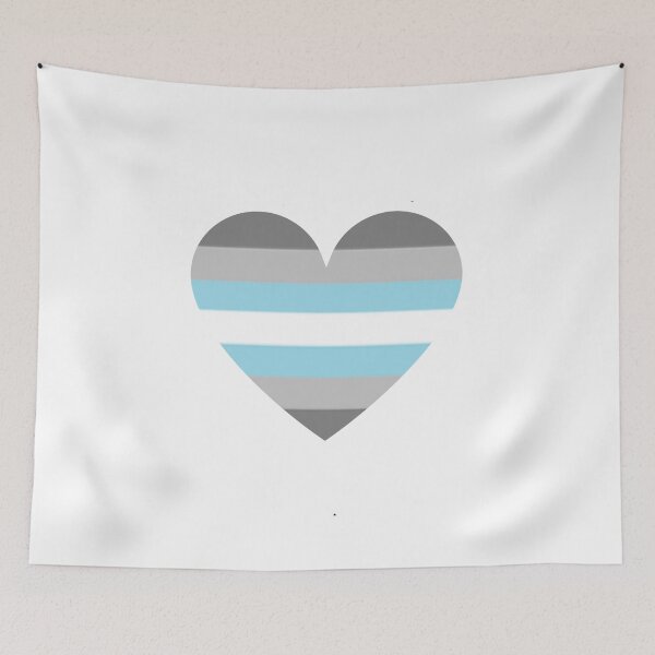 Item preview, Pride Flag Heart - Demiboy Pride - White Background designed and sold by thesassypanda.