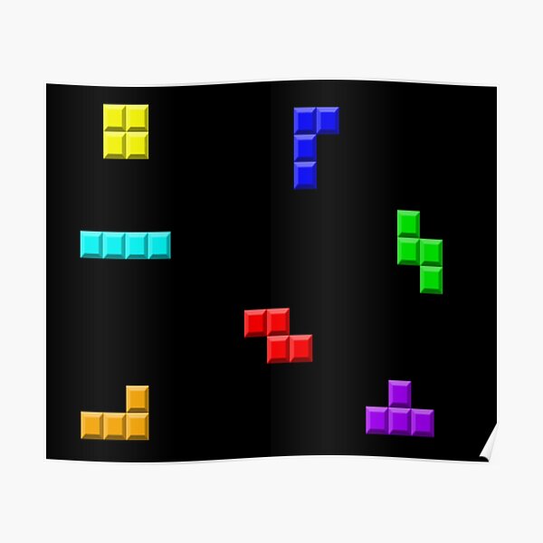 Tetris Brick Game Posters for Sale | Redbubble