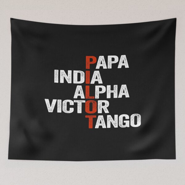 Item preview, Pilot Alphabet PAPA INDIA ALPHA VICTOR TANGO - Vintage designed and sold by FouDeeziner.