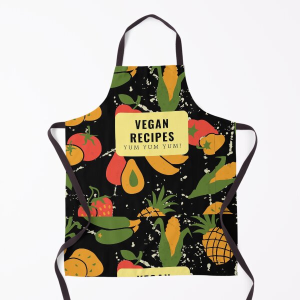 Item preview, VEGAN RECIPES Yum Cute Bright Retro Fruit Veg designed and sold by a-little-ink.