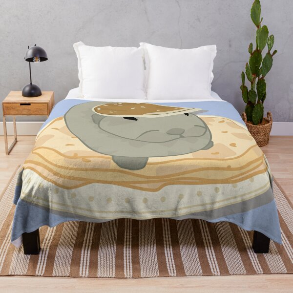 Excuse me there is a Hare in my Pancakes Funny Meme Pattern Throw Blanket