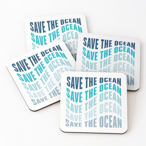 Item preview, Save the ocean waves typography designed and sold by stu-dio-art.