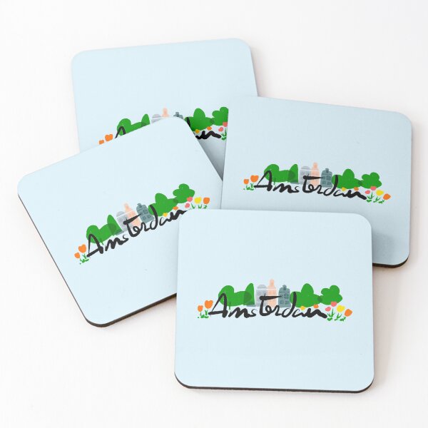 Item preview, Amsterdam Tulips & Houses Skyline | Netherlands designed and sold by Covo Studio.