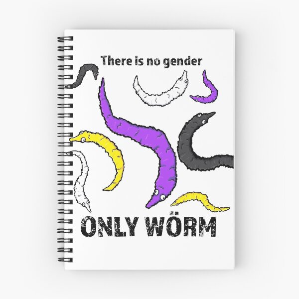 Item preview, Non Binary Pride: There is no gender, only worm.  designed and sold by DekuKitty.