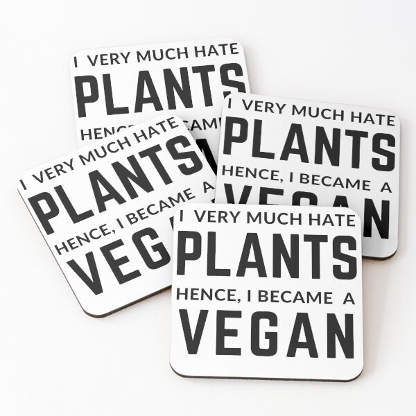 Item preview, Plant obsessed "I HATE PLANTS. HENCE, I BECAM A VEGAN" sarcastic quote t shirt [P-Q 45][609] designed and sold by HIPNOTIZAR  CRAFTS.