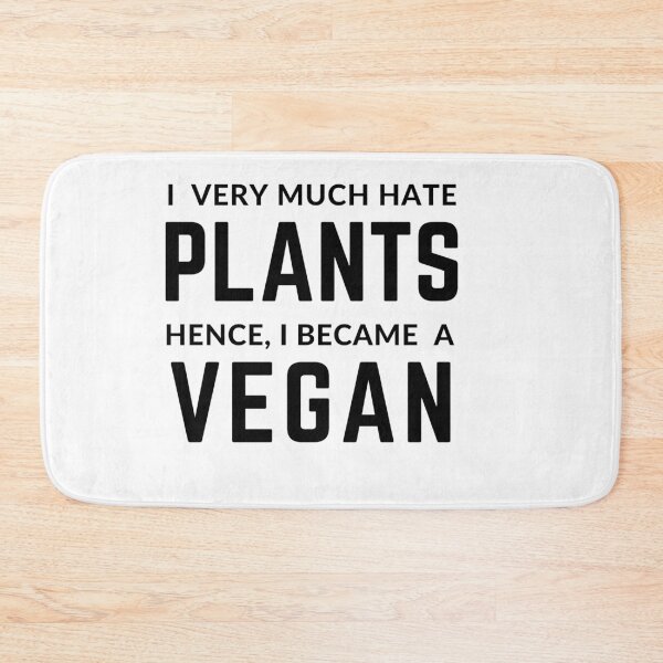 Item preview, Plant obsessed "I HATE PLANTS. HENCE, I BECAM A VEGAN" sarcastic quote t shirt [P-Q 45][609] designed and sold by HIPNOTIZAR  CRAFTS.