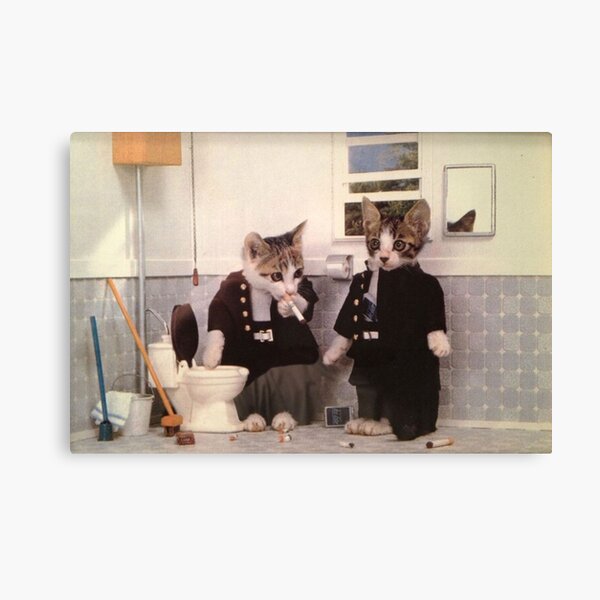 Smoking Kittens Canvas Print