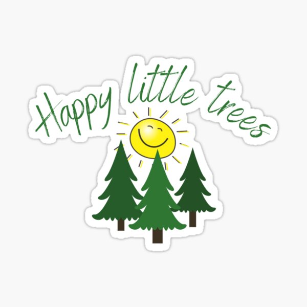 Happy Little Trees Graphic Sticker