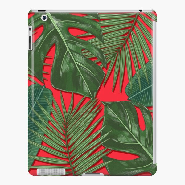 Monstera, Spider Palm, Tropical Leaves Print on Rust Burnt Orange iPad  Case & Skin for Sale by OneThreeSix