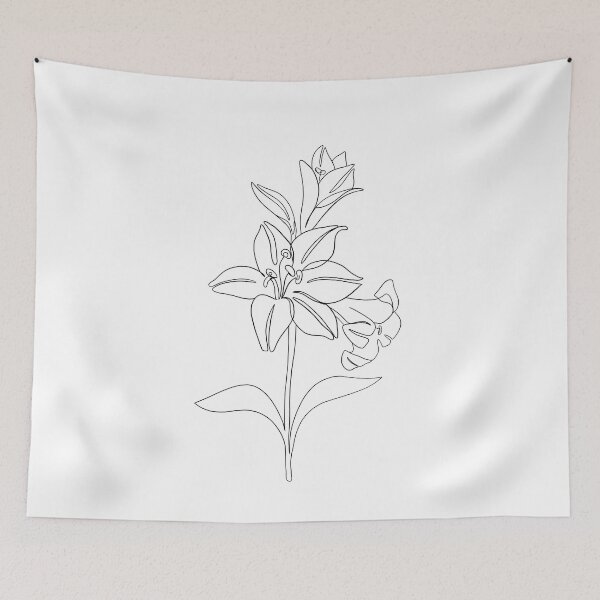 Item preview, Lily Line Art Illustration designed and sold by StudioMinaar.