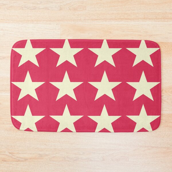 Item preview, Large CREAM and RASPBERRY PINK STARS designed and sold by RachelMacht.