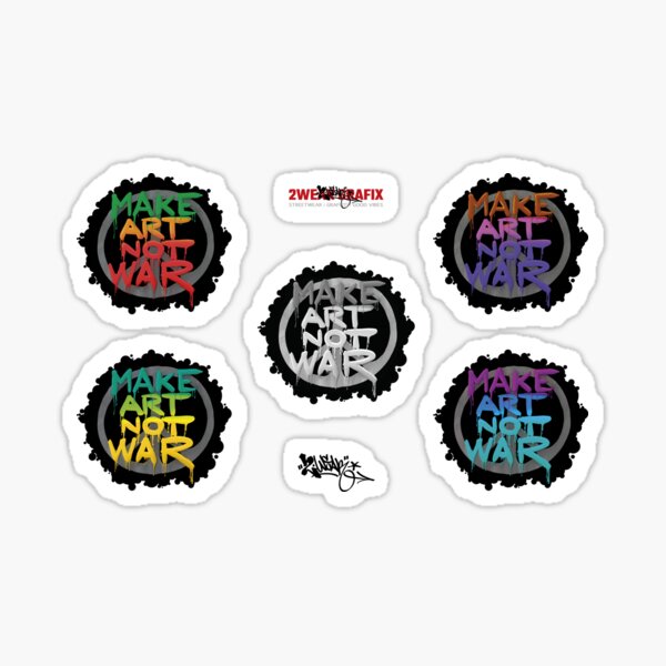 Make Art Not War Stickers Set 1 Sticker