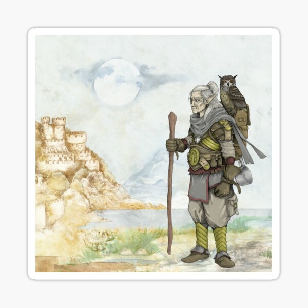 Ancient Elven Wizard Sticker