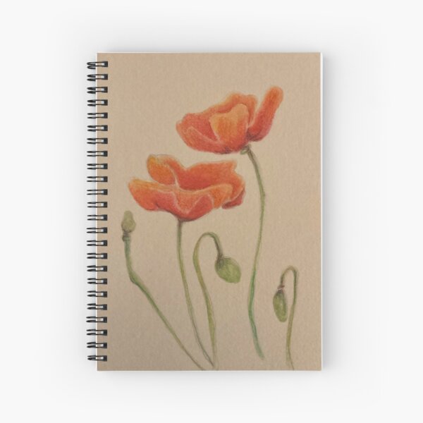 Poppies Spiral Notebook