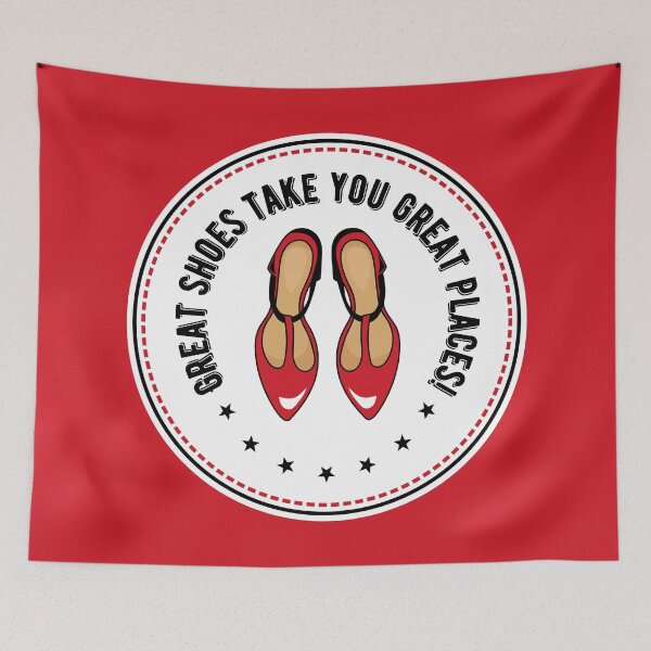 Item preview, Great Shoes Take You Great Places Red and Black T-Strap Dance Shoes designed and sold by infinitetango.