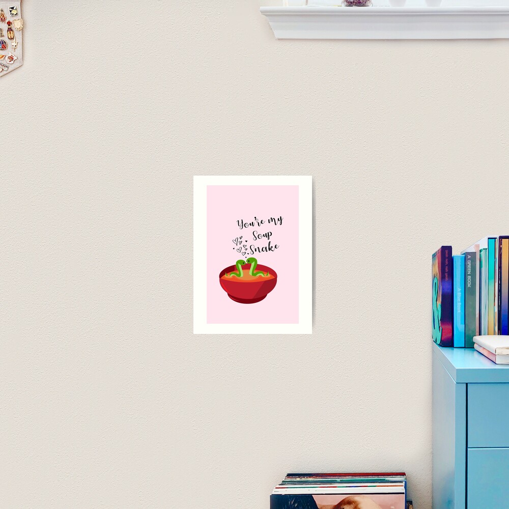 Soup Snakes Valentines Day Card" Art Print for Sale by paigemarie13 |  Redbubble