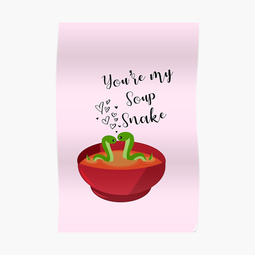 Soup Snakes Valentines Day Card" Sticker for Sale by paigemarie13 |  Redbubble