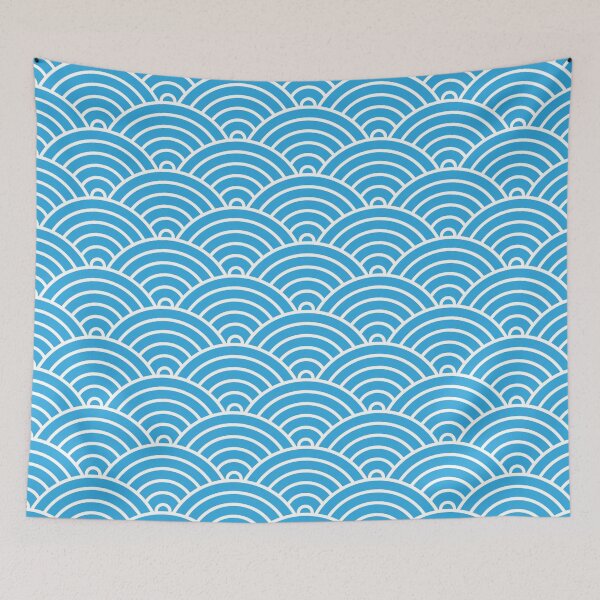 Item preview, Japanese Pure Sky Blue Ocean Wave  designed and sold by Moyanana.
