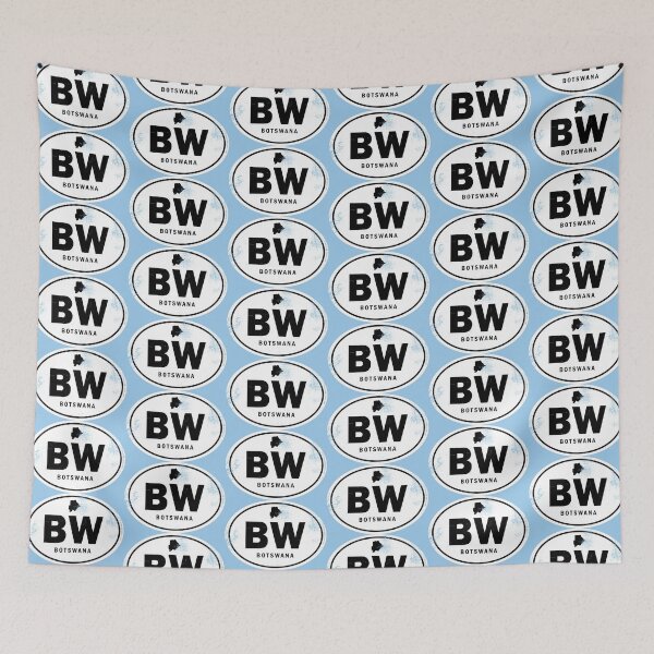 Item preview, Distressed Botswana Country Code designed and sold by CustomTravelArt.