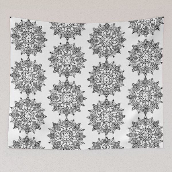 Item preview, d20 Om Mandala (Black Graphic) designed and sold by Art by Papikins.