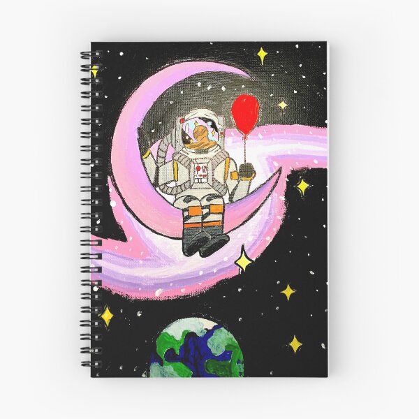 Item preview, Original Astronaut on the Moon Painting designed and sold by OriginalArt30.