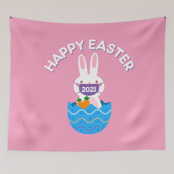 Item preview, Masked Bunny Happy Easter Egg 2021 Funny Rabbit Mask Kawaii designed and sold by gkao.
