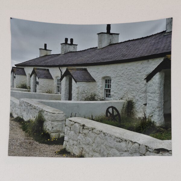 Item preview, Pilots Cottages on Ynys Llanddwyn, Anglesey, Wales designed and sold by PowderLanePress.