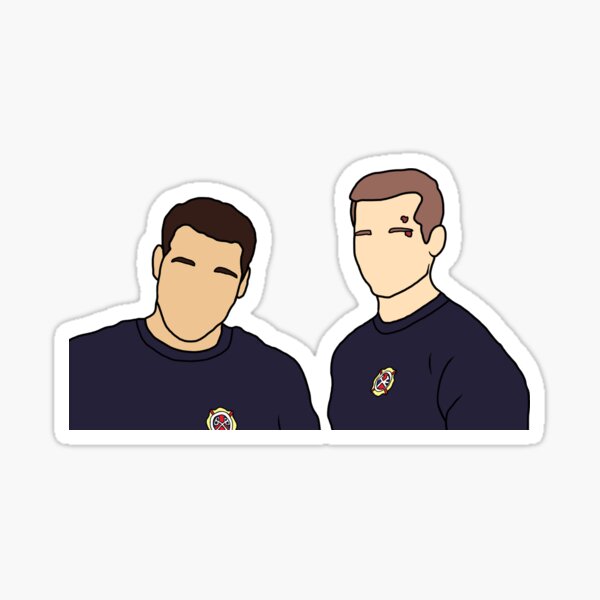 buck and eddie crossover Sticker