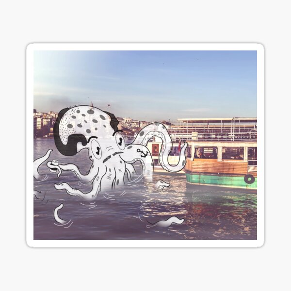 Imaginary Octo-Friend by Kale Atterberry Sticker