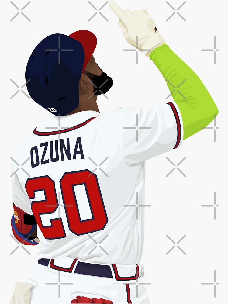 Marcell Ozuna 20 Sticker for Sale by devinobrien