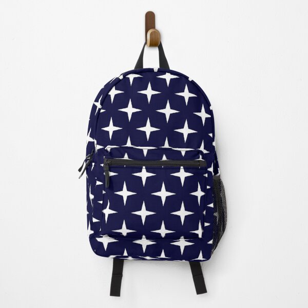 Item preview, Mid Century Star Pattern White On Navy Blue designed and sold by rewstudio.