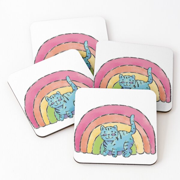 Item preview, Rainbow kitty designed and sold by FrenchieBoops.