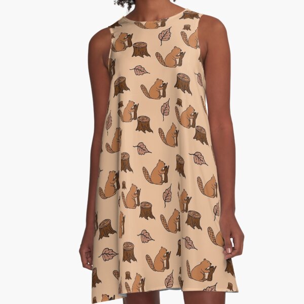 Item preview, Cute Brown Autumn Beaver Leaf Pattern  designed and sold by bcide.