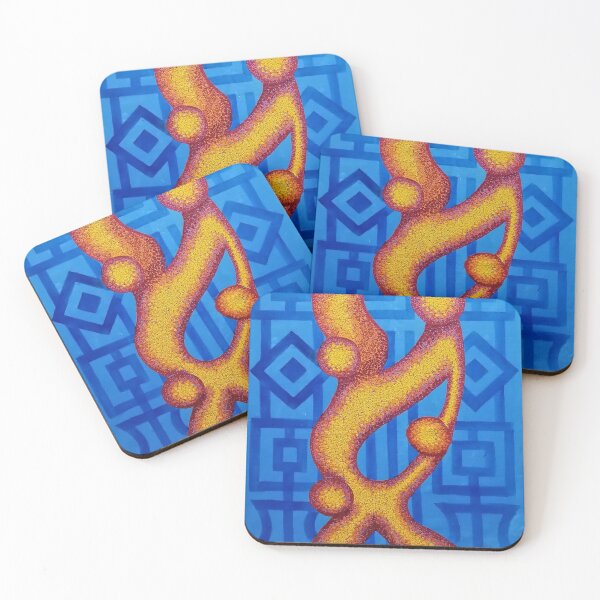 Item preview, Blue and orange abstract art designed and sold by khalaijimase.