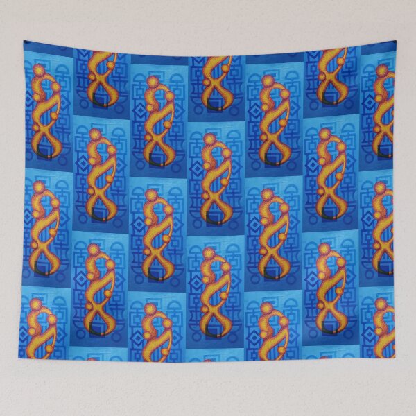Item preview, Blue and orange abstract art designed and sold by khalaijimase.
