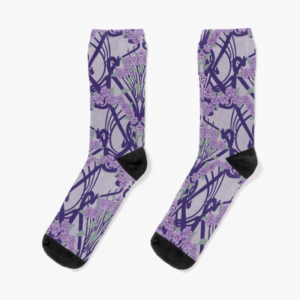 Item preview, Art Nouveau Inspired Violets designed and sold by MeganSteer.