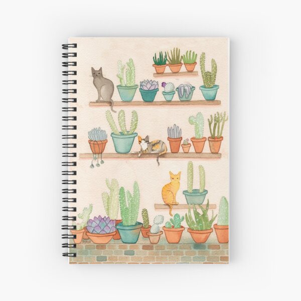 Cats and Cacti Spiral Notebook