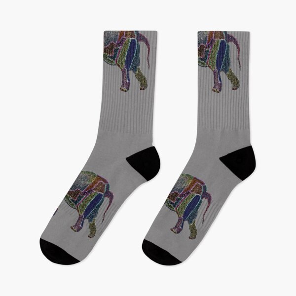 Item preview, Colorful Patchwork Elephant designed and sold by darwinsworld.