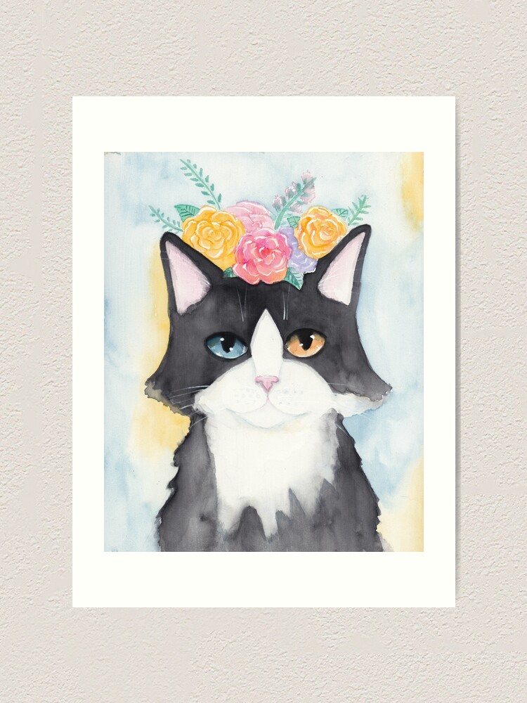 Tuxedo Cat Art Print