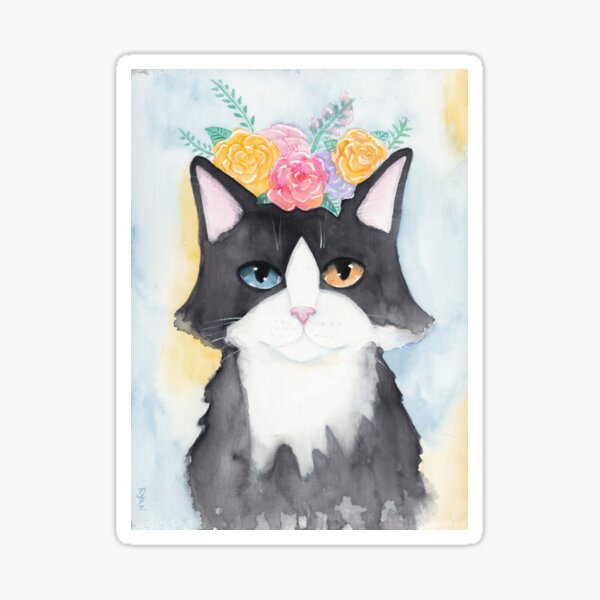Item preview, Chat de smoking de printemps designed and sold by KilkennyCat Art.