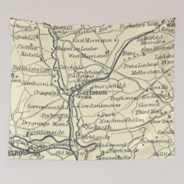 Item preview, EARLSTON & surrounding area map, 1898 designed and sold by yourscotborders.