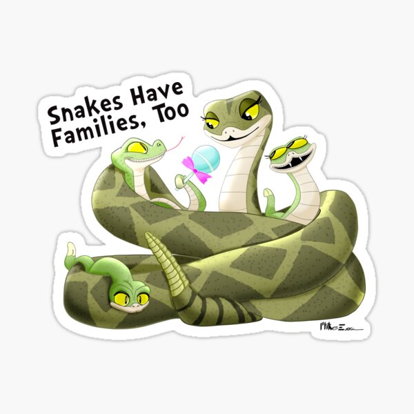 Snakes Have Families Too Sticker