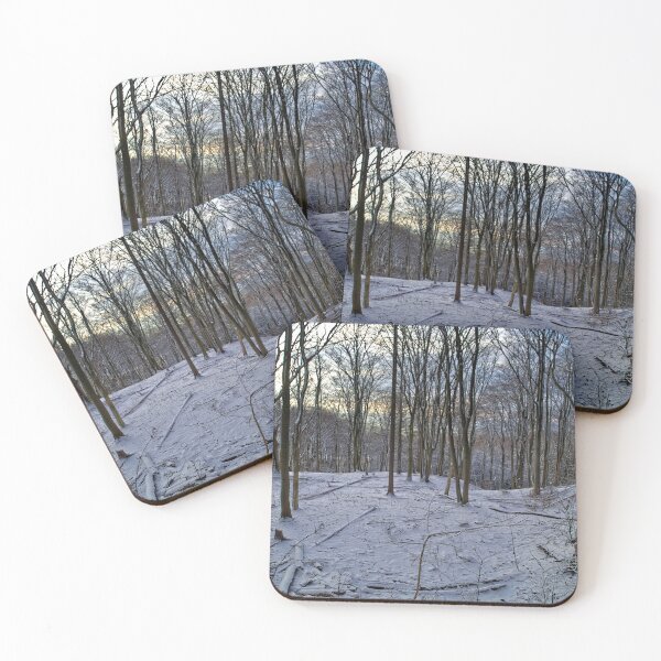 Item preview, Sunset in the winter forest designed and sold by frankuffmann.